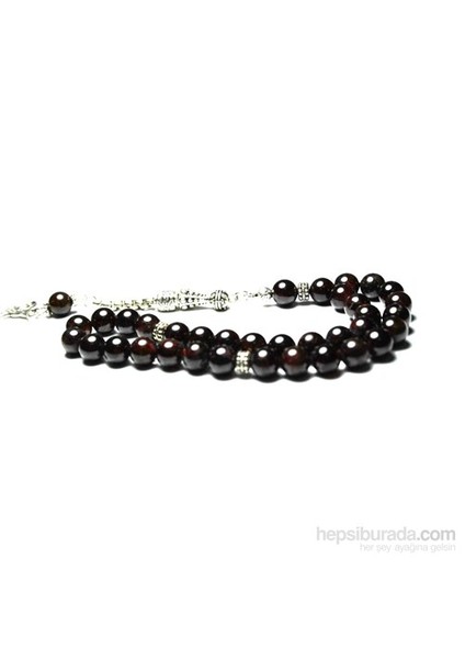 8 mm Küre Kesim Granat Lal Taşı Tesbih