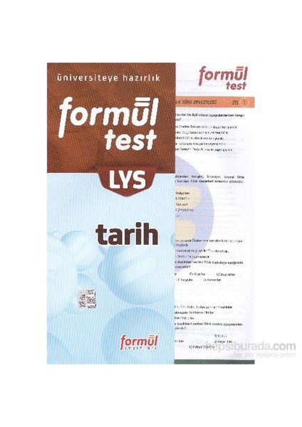 Formül Yayınları LYS Tarih Yaprak Test