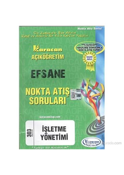 Karacan AÖF 2014 2.Sınıf İşletme Yönetimi Nokta Atış Soruları