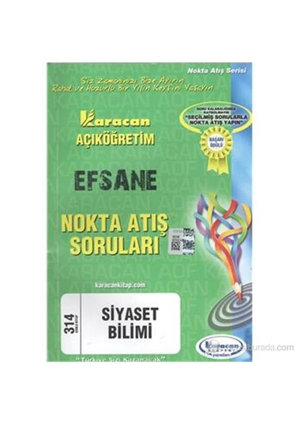 Karacan AÖF 2014 2.Sınıf Siyaset Bilimi Nokta Atış Soruları