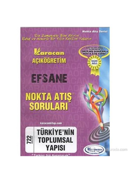 Karacan AÖF 2014 2.Sınıf Türkiye'nin Toplumsal Yapısı Nokta Atış Soruları