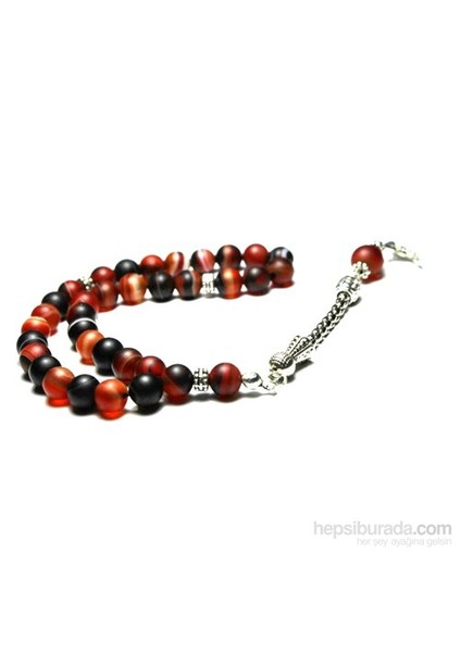 10 mm Küre Kesim Mat Siyah Kahve Alacalı Akik Taşı Tesbih fırsatları