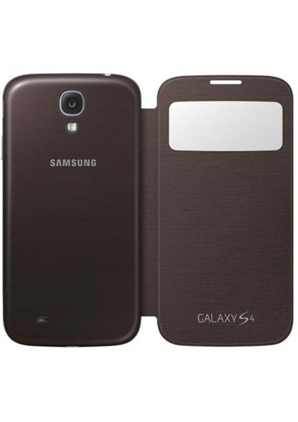 İ9500 Galaxy S4 S View Cover Kılıf - Kahve Ef-Cı950baegww