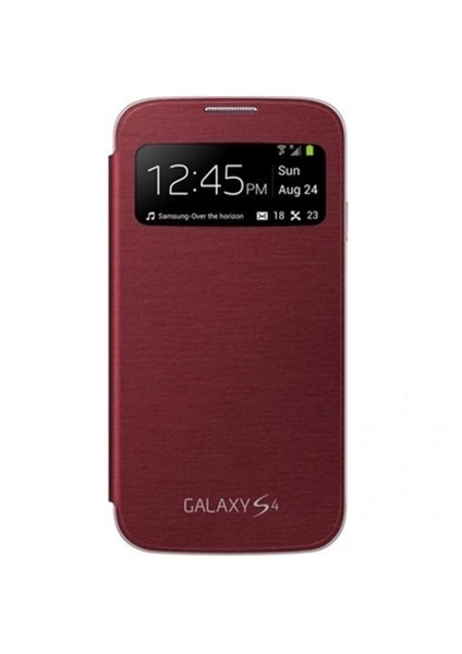İ9500 Galaxy S4 S View Cover Kılıf - Kırmızı Ef-Cı950bregww