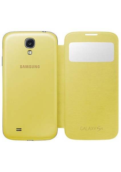 İ9500 Galaxy S4 S View Cover Kılıf - Sarı Ef-Cı950byegww