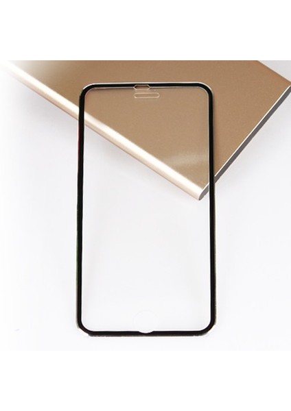 Apple iPhone 6 Metal Kenarlı Siyah Renk Cam Ekran Koruyucu
