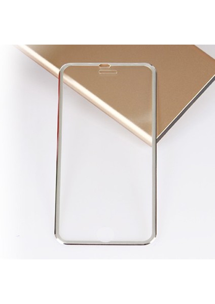 Apple iPhone 6 Plus Metal Kenarlı Cam Ekran Koruyucu