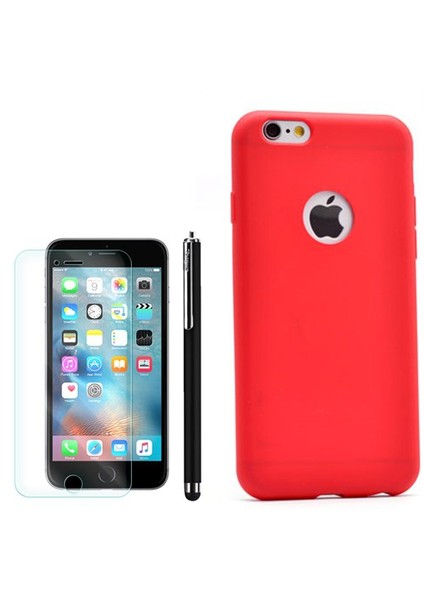 Apple İphone 6 Plus Kılıf Premier Silikon +Kalem+Cam