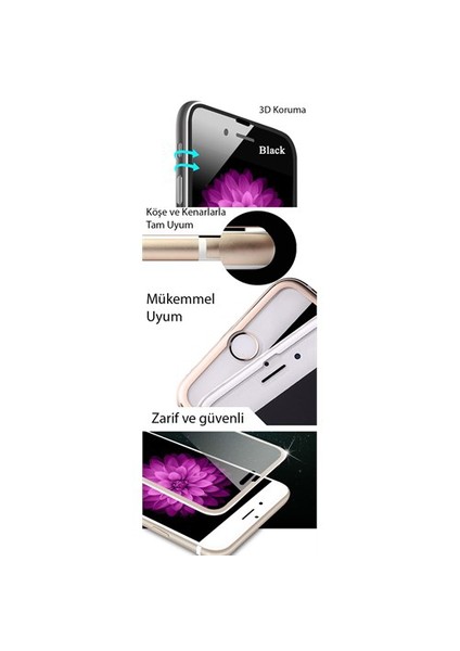 Iphone 6/6S Plus Fıt Body Cam Ekran Koruyucu Gold