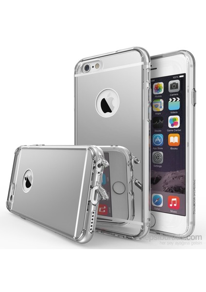 Mirror Fusion iPhone 6s/ 6 Aynalı Kılıf Silver - Extra Darbe Emici