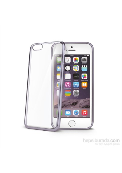 Laser Kılıf İphone 6S Koyu Gümüş - Bclıp6sds