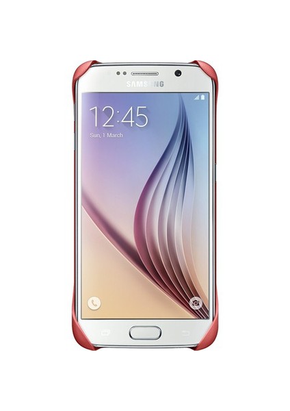 Galaxy S6 Protective Cover Arka Kapak Kırmızı - EF-YG920BPEGWW