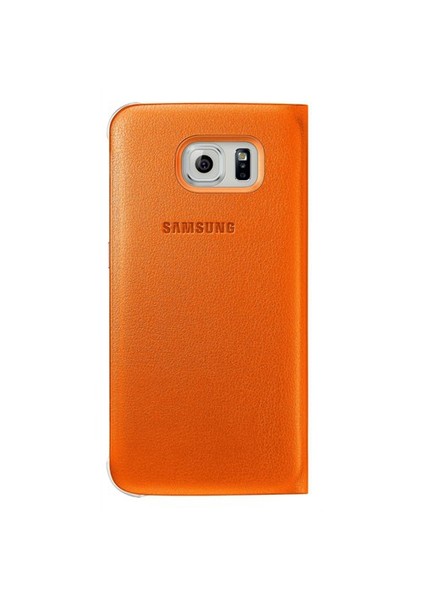 S6 S-View Cover Kılıf Deri Turuncu EF-CG920POEGWW