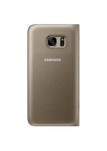 Galaxy S7 LED View Fonksiyonel Cover Gold - EF-NG930PFEGWW