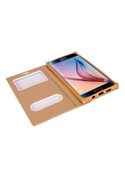 Dolce S6 G920 Gizli Mıknatıslı Pencereli Kılıf Gold fiyatları