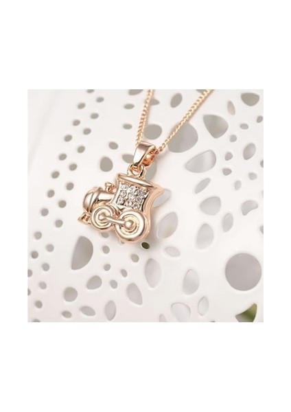 Rose Gold Kristal Taşlı Çufçuf Kolye fiyatları