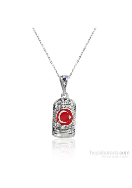 Olivin Accesories Gümüş Ay Yıldız Cevşen Kolye 432643