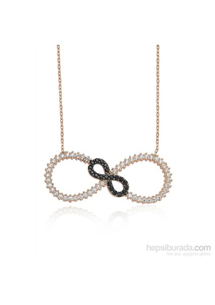 Bayan Lili Gümüş İki Sonsuzluk Kolye