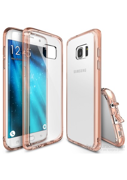Fusion Galaxy S7 Edge Kılıf Rose Gold - Extra Darbe Emici