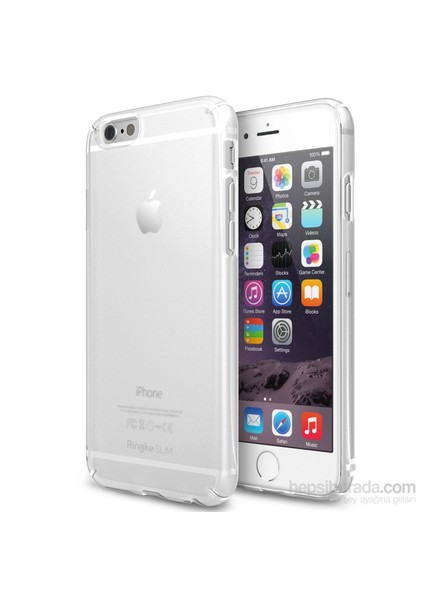 Slim Frost iPhone 6s Plus/ 6 Plus Kılıf White - 4 Tarafı Saran İnce Buzlu Şeffaf