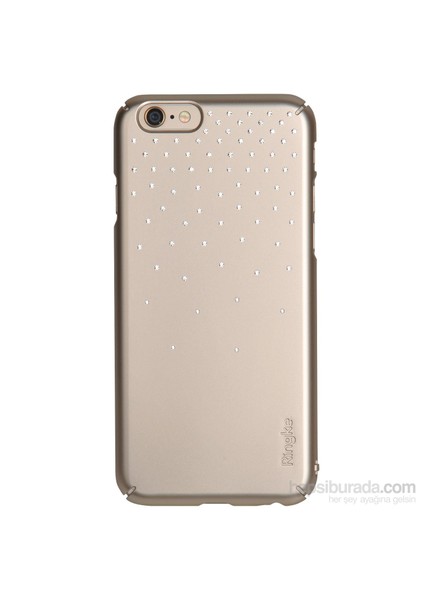 Noble Slim iPhone 6s Plus/ 6 Plus Taşlı Kılıf 4 Tarafı Saran Tam Koruma - Royal Gold