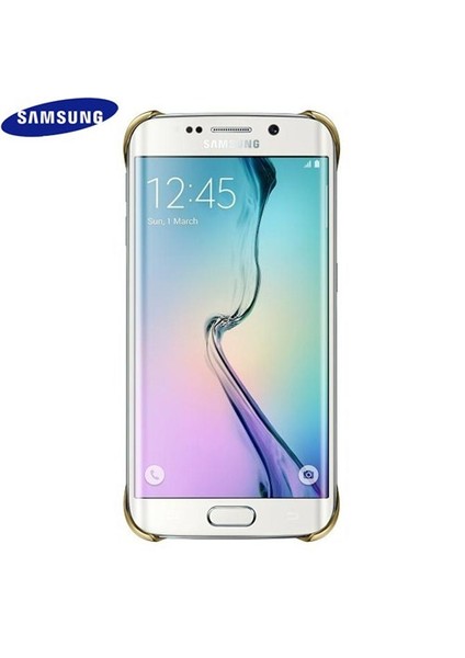 Galaxy S6 Edge Şeffaf Gold Kılıf -  EF-QG925BFEGWW