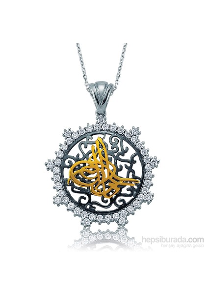 Bayan Lili Gümüş Tuğra Kolye