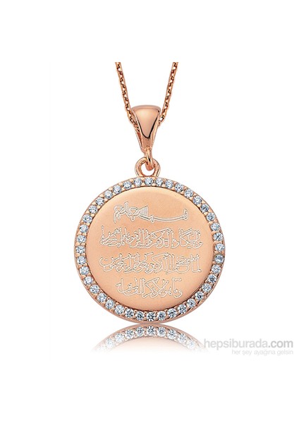 Bayan Lili Gümüş Nazar Duası Kolye