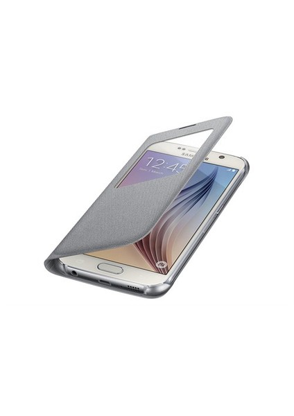 S6 S-View Kılıf Tekstil Gri EF-CG920BSEGWW