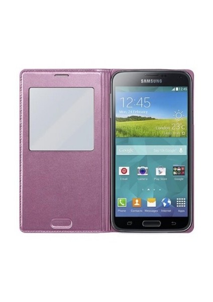 Galaxy S5 Flip Cover Kılıf Pembe CG900BPEGWW