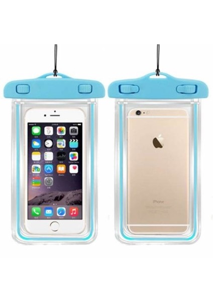 Signor Hobby İphone 6 6S Su Geçirmez Telefon Kılıfı 5 Renk Su Altı Video Fotoğraf Turkuaz