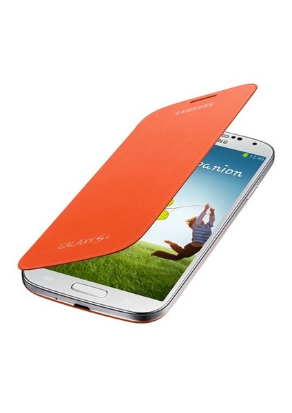 i9500 Galaxy S4 Kapaklı Kılıf Turuncu EF-FI950BOEGWW