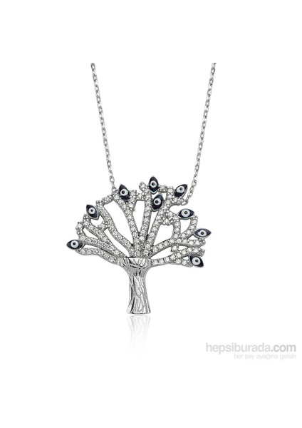 Bayan Lili Gümüş Dilek Ağacı Kolye
