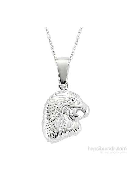 Bayan Lili Kartal Gümüş Kolye