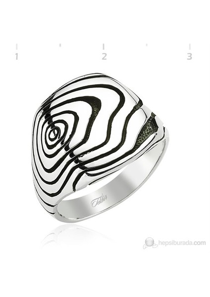 925 Gümüş Taşsız Girdap Erkek Yüzük | MR0970077