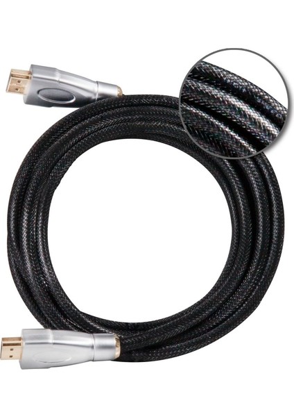 HDMI to HDMI 2.0 3m Altın Kaplama Çıkışlar/Örgülü Kablo/4K UHD Kablo (CAC-1310)