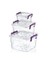 Plastik 3 Lü Kare Multi Set (0,55+1,2+2,4Lt) Saklama Kabı 1