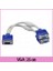 Çoklayıcı Vga Kablosu -Mavi Başlıklı - 25Cm 1