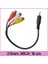 2.5Mm 4 Kutuplu Erkek 3 Rca Plug Dişi A/V Kablo - 15Cm 1