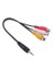 2.5Mm 4 Kutuplu Erkek 3 Rca Plug Dişi A/V Kablo - 15Cm 2