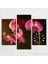- Orkide 3 Parçalı Simetrik Canvas Tablo Saat - 80X60cm 1