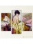 -Alone Women 3 Parçalı Simetrik Canvas Tablo Saat - 80X60cm 1