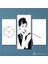 - Audrey Hepburn 3 Parçalı Simetrik Canvas Tablo Saat 1