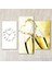 - Bottle Glass 3 Parçalı Simetrik Canvas Tablo Saat 1