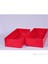 Plastik Kırmızı 2 Bölmeli Kutu 30.5X15X7 Cm Büyük 1