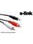 Sl-872 S-Lınk 3 Metre 3.5Mm 2-Rca 2-Rca Ses Kablosu (F/M) 2