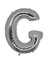 G Harf Folyo Balon Gümüş 1