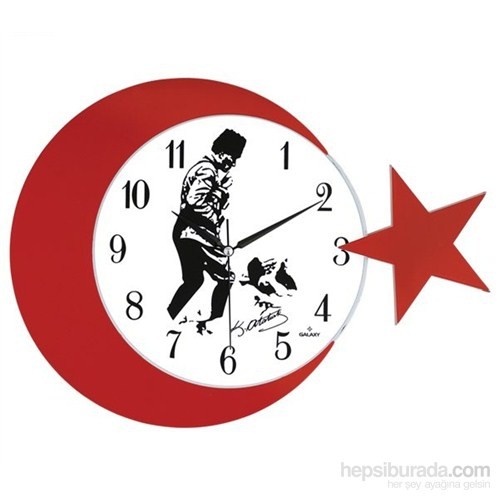 Galaxy Ay Yıldız Duvar Saati Atatürk Fiyatı Taksit Seçenekleri Galaxy Ay Yıldız Duvar Saati Atatürk Fiyatı Taksit Seçenekleri