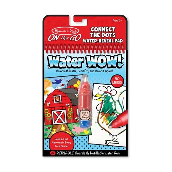 Melissa & Doug Water Wow Su İle Boyama Kitabı Çiftlik Noktaları Birleştir