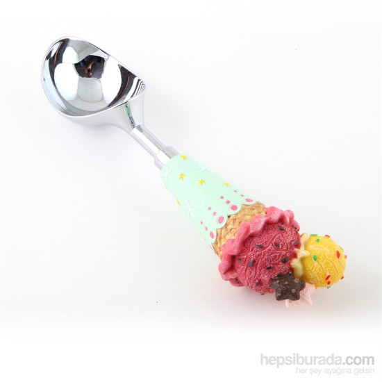 Polirezen Saplı Dondurma Servis Kaşığı, "Meyveli Fiyatı